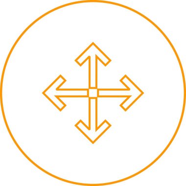 Güzel Tam Ekran Ok Satır Vektörü Simgesi