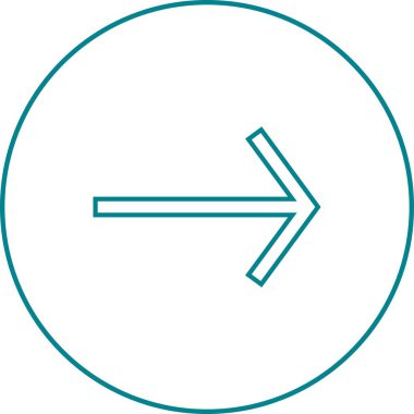 Güzel Sağ Ok Satırı Vektör Simgesi