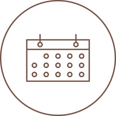 Güzel Takvim Satır Vektörü Simgesi