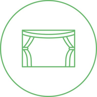 Güzel Sinema Salonu Satır Vektörü Simgesi