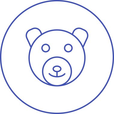 Güzel Ayı Çizgisi Vektör Simgesi