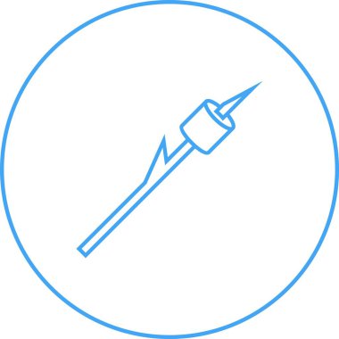 Güzel Kızarmış Yemek Hattı Vektör Simgesi