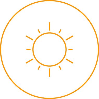 Güzel Güneş Çizgisi Vektör Simgesi