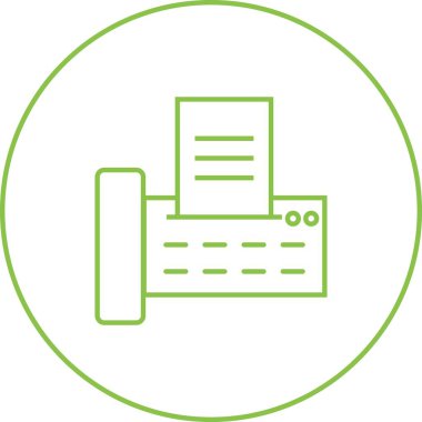 Güzel Faks Satırı Vektör Simgesi