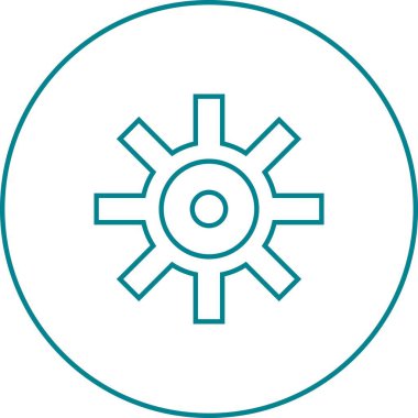 Güzel Ayarlar Satır Vektörü Simgesi