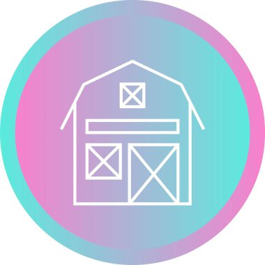 Güzel Ahır Çizgisi Vektör Simgesi