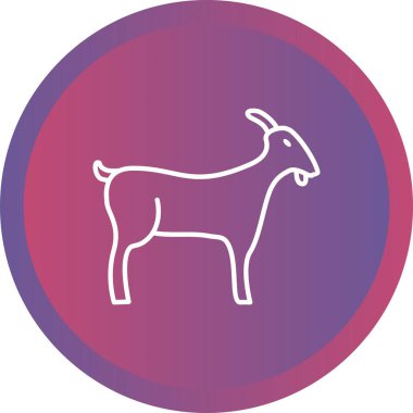 Güzel Keçi Çizgisi Vektör Simgesi