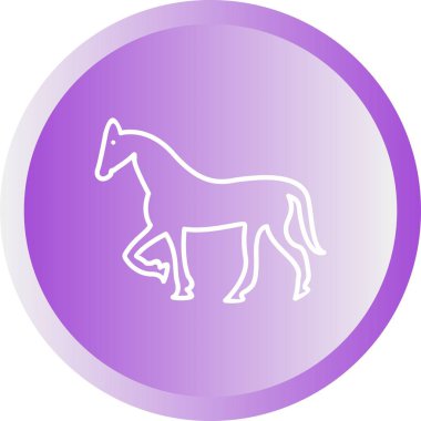 Güzel At Çizgisi Vektör Simgesi