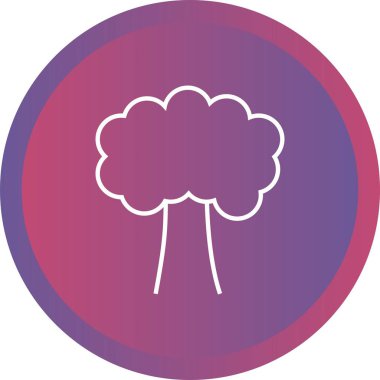 Güzel Ağaç Çizgisi Vektör Simgesi