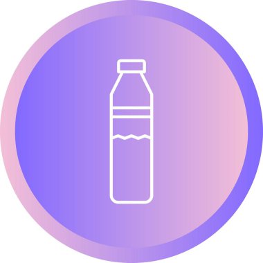 Güzel Su Şişe Hattı Vektör Simgesi