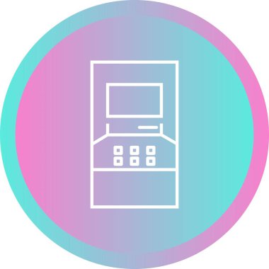 Güzel ATM Satır Vektörü Simgesi