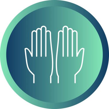 Güzel Dua Eden El Hattı Vektör Simgesi