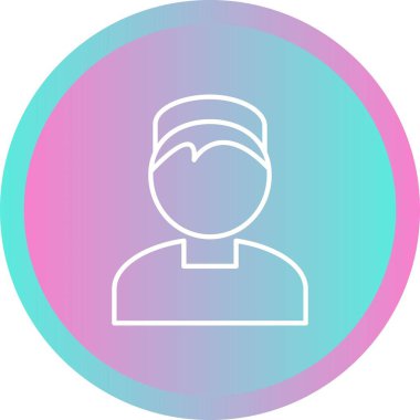 Güzel Müslüman Satır Vektörü Simgesi