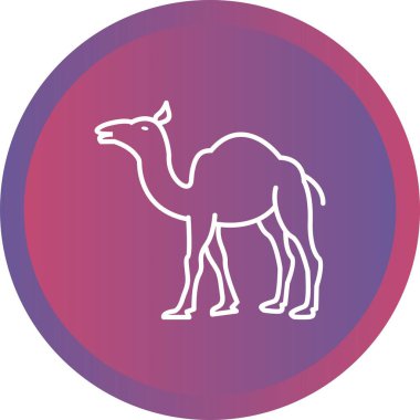 Güzel Deve Hattı Vektör Simgesi