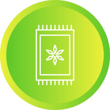 Güzel Sihirli Halı Çizgisi Vektör Simgesi