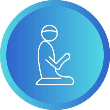 Güzel İbadet Hattı Vektör Simgesi