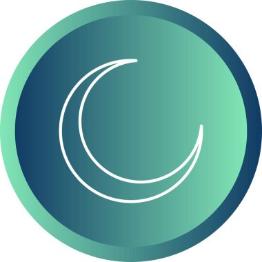 Güzel Ay Çizgisi Vektör Simgesi