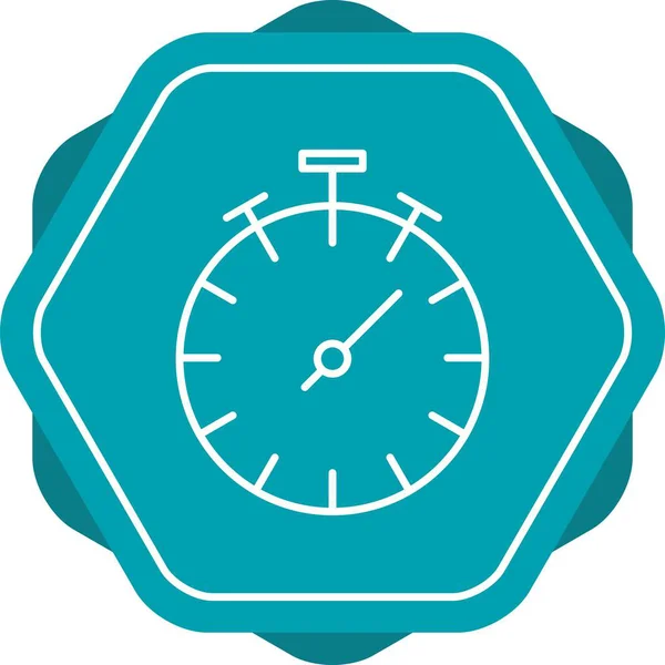 Hermosa línea de reloj Vector icono — Vector de stock