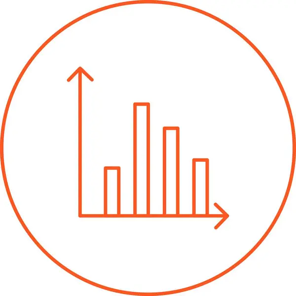 Όμορφη στατιστική γραμμή διάνυσμα εικονίδιο — Διανυσματικό Αρχείο