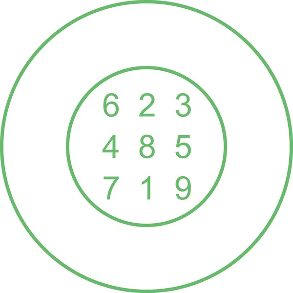 Beautiful Number Theory Line Vector Icon — Stock Vector