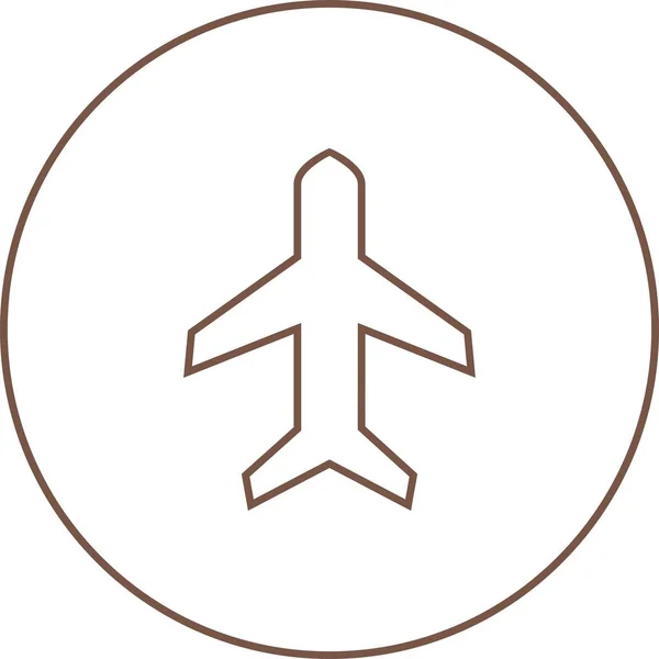 Beautifu Airplane mode Line Vector Icon — Stock Vector