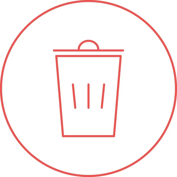 Beautiful Dustbin Line Vector Icon — стоковий вектор