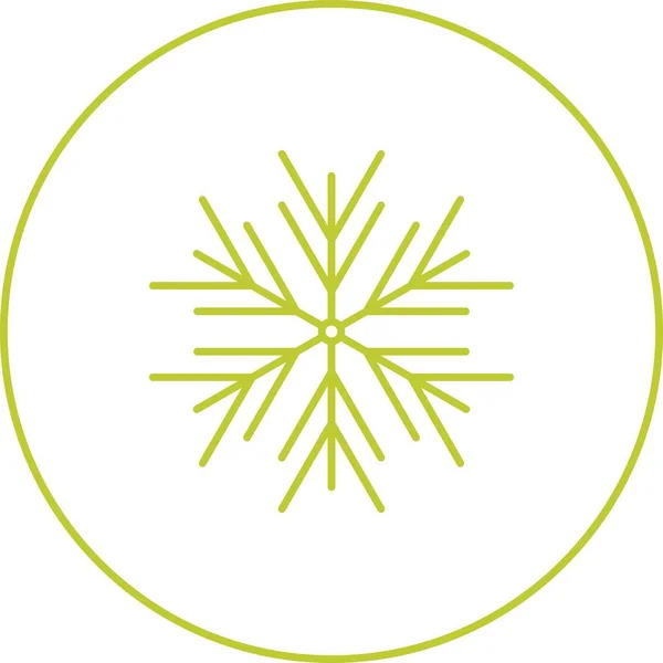 Beautiful Snowflake Line Vector Icon — Stock Vector