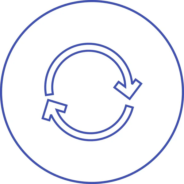 Belle répétition ligne vectorielle Icône — Image vectorielle