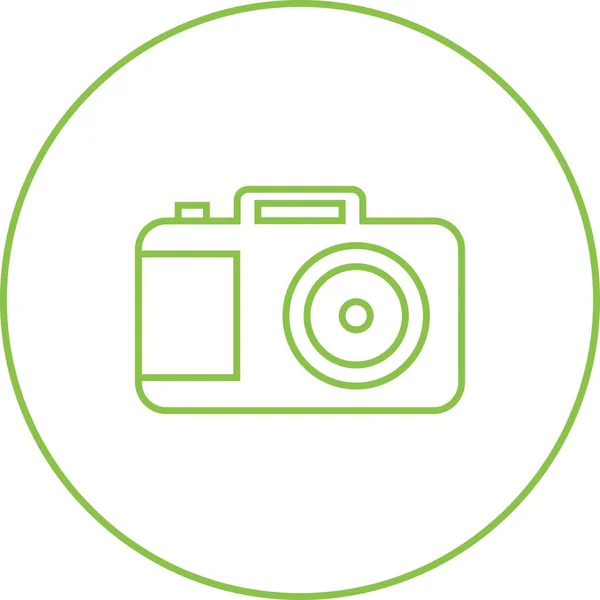 Krásná ikona čáry fotoaparátu — Stockový vektor