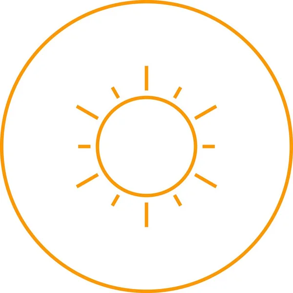 Beautiful Sun Line Vector Icon — стоковий вектор