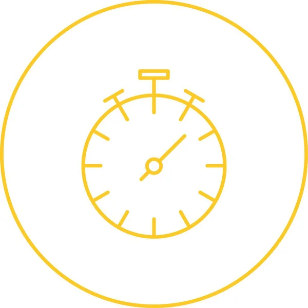 Krásná ikona vektorové čáry hodin — Stockový vektor