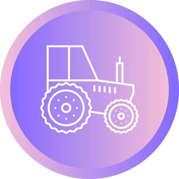 Krásná vektorová ikona traktoru — Stockový vektor
