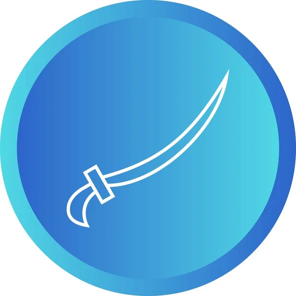 Schöne arabische Schwertlinie Vektor-Symbol — Stockvektor