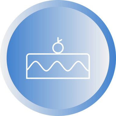 Güzel Kremalı Pasta Hattı Vektör Simgesi