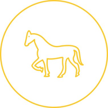 Güzel At Çizgisi Vektör Simgesi