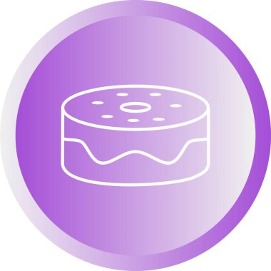 Güzel Pasta Çizgisi Vektör Simgesi