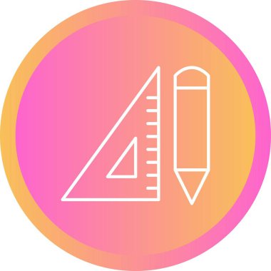 Güzel Kalem & Kare Satır Vektörü Simgesi Ayarla