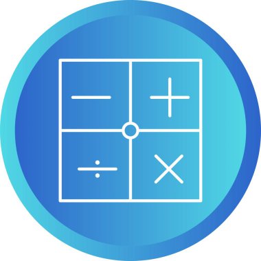 Güzel Hesap Makinesi Satır Vektörü Simgesi