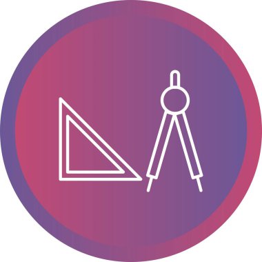 Güzel Geometri araçları Satır Vektörü Simgesi