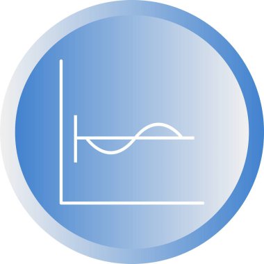 Güzel Kosinüs Grafik Çizgisi Vektör Simgesi