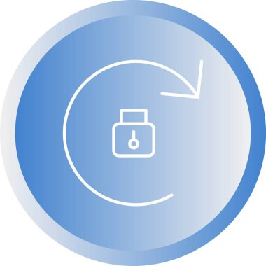 Güzel Döndürme Kilitli Satır Vektörü Simgesi