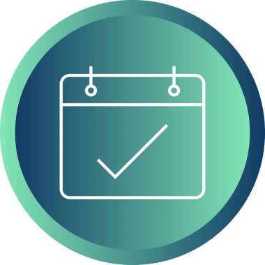 Güzel Tarih Satır Vektörü Simgesi