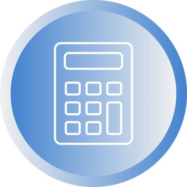 Güzel Hesap Makinesi Satır Vektörü Simgesi