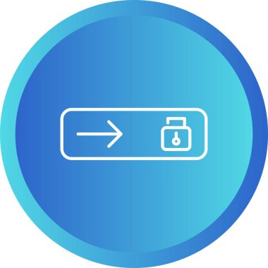 Kilitlenmemiş Güzel Slayt Satır Vektörü Simgesi