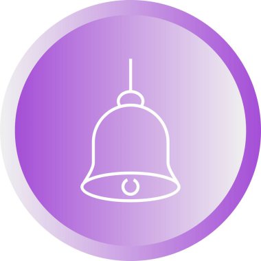 Güzel Çan Çizgisi Vektör Simgesi