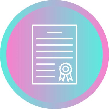 Güzel Diploma Çizgisi Vektör Simgesi