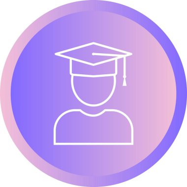 Güzel Mezuniyet Satırı Vektörü Simgesi