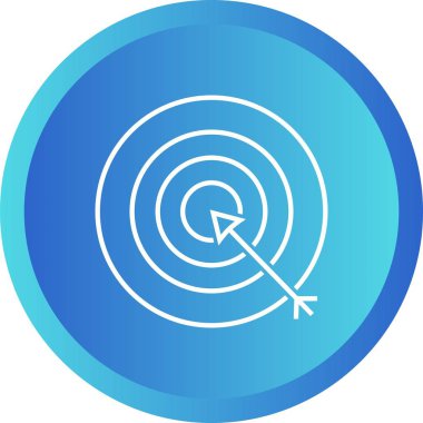 Güzel Hedef Satır Vektör Simgesi