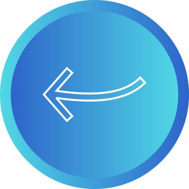 Güzel Ok Sol Satır Vektörü Simgesini Gösteriyor