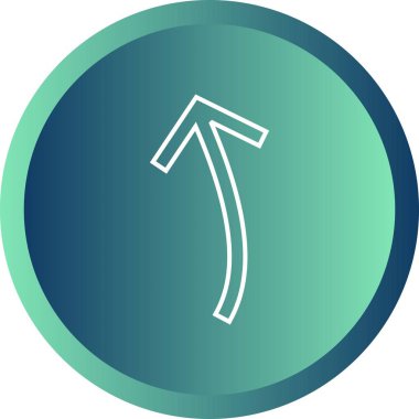 Güzel Ok Çizgi Vektörü Simgesini Gösteriyor